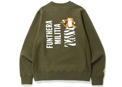 BAPE Tiger Heavy Weight Crewneck (FW19) Olive