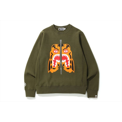 BAPE Tiger Heavy Weight Crewneck (FW19) Olive