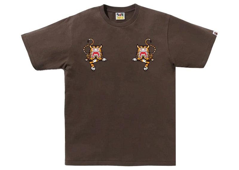 BAPE Tiger Tee Brown