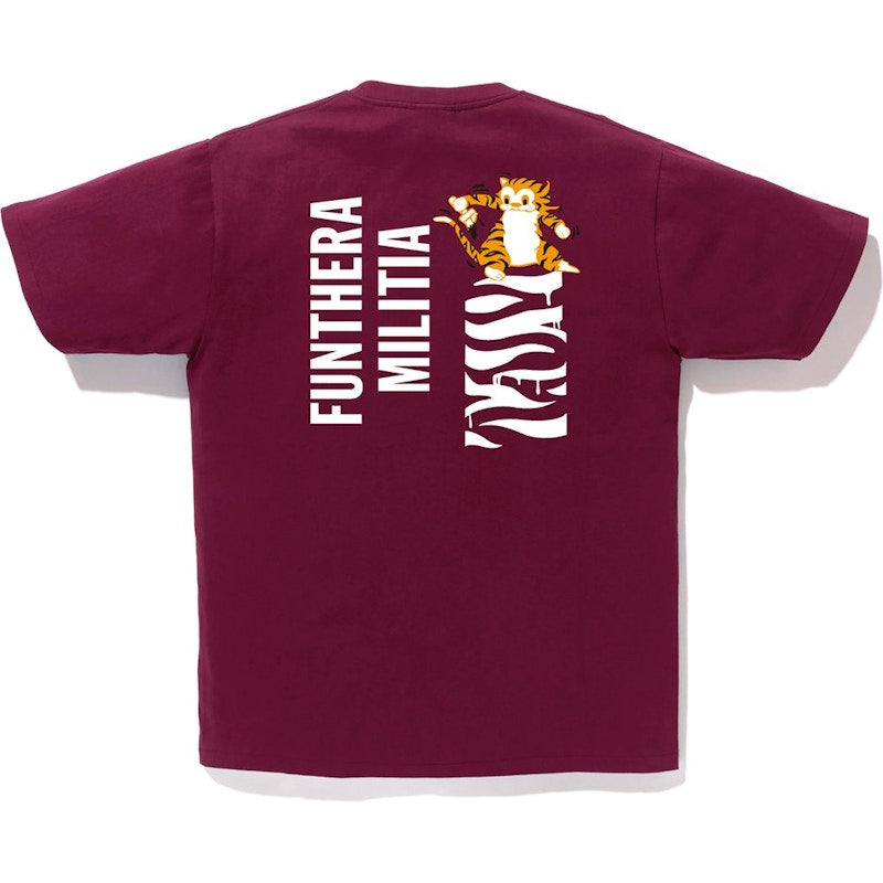 BAPE Tiger Tee Burgundy