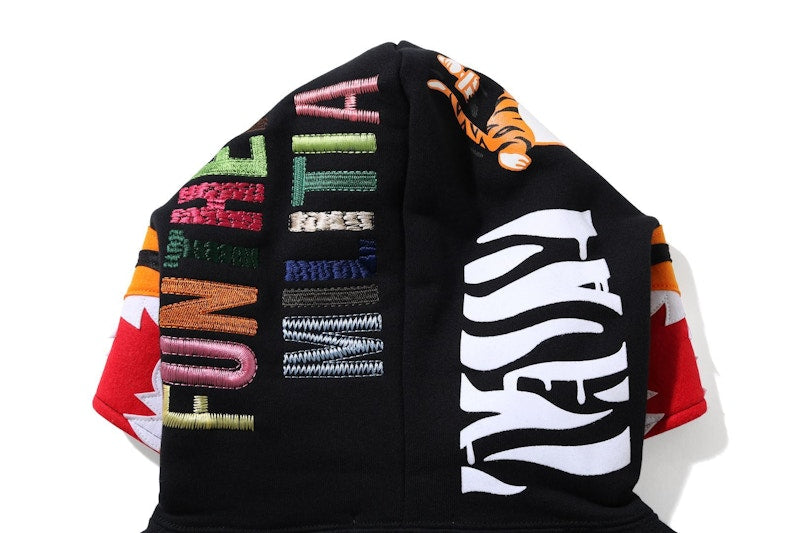 BAPE Tiger Wide Fit Pullover Hoodie Black