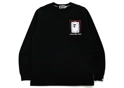 BAPE Time To Sleep Relaxed Fit L/S Tee Black