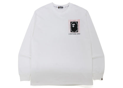 BAPE Time To Sleep Relaxed Fit L/S Tee White