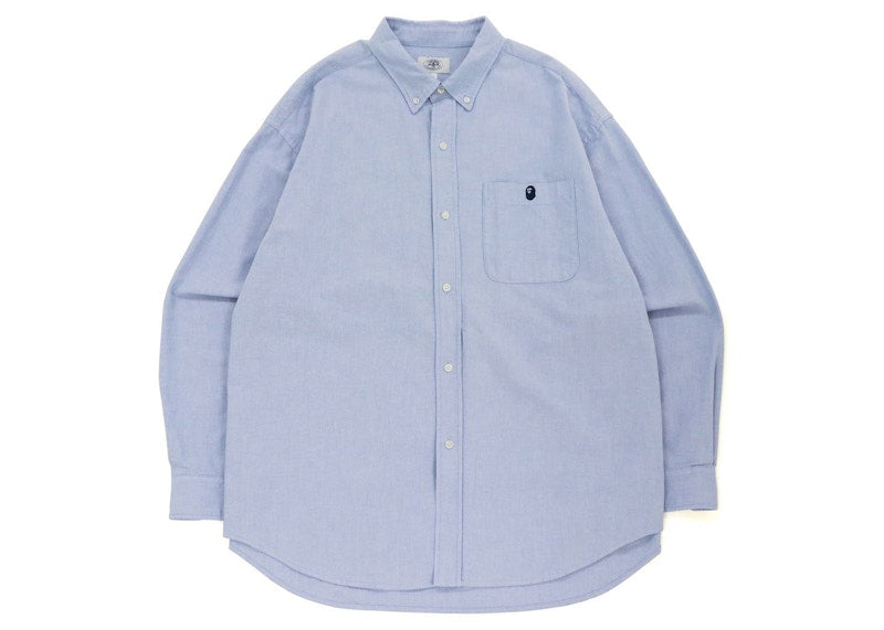 BAPE Tonal One Point Oxford Loose Fit BD Shirt Blue