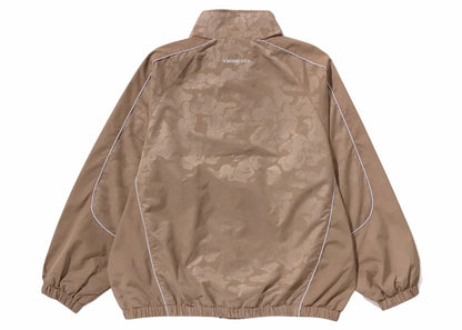 BAPE Tonal Solid Camo Metal Logo Pin Track Jacket Beige