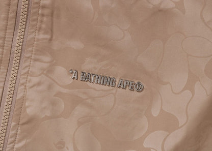 BAPE Tonal Solid Camo Metal Logo Pin Track Jacket Beige