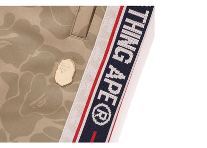BAPE Tonal Solid Camo Track Pants Beige
