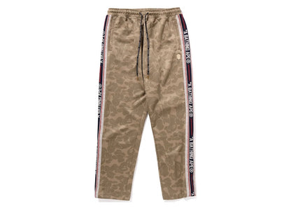 BAPE Tonal Solid Camo Track Pants Beige