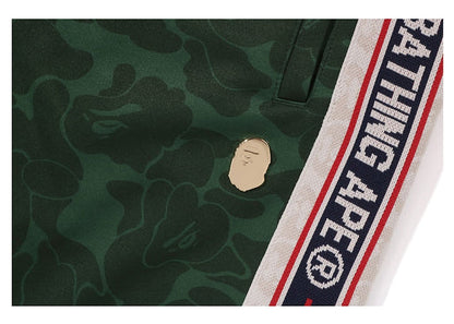 BAPE Tonal Solid Camo Track Pants Green