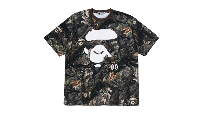 BAPE Tree Edge Camo Ape Face Relaxed Fit Tee Brown