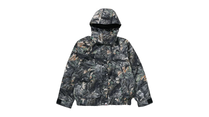 BAPE Tree Edge Camo Hooded Snowboard Jacket Brown
