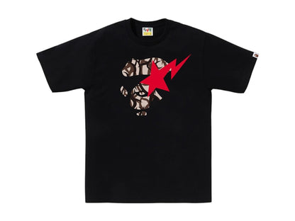 BAPE Trial Camo Ape Face Sta Tee Black/Beige
