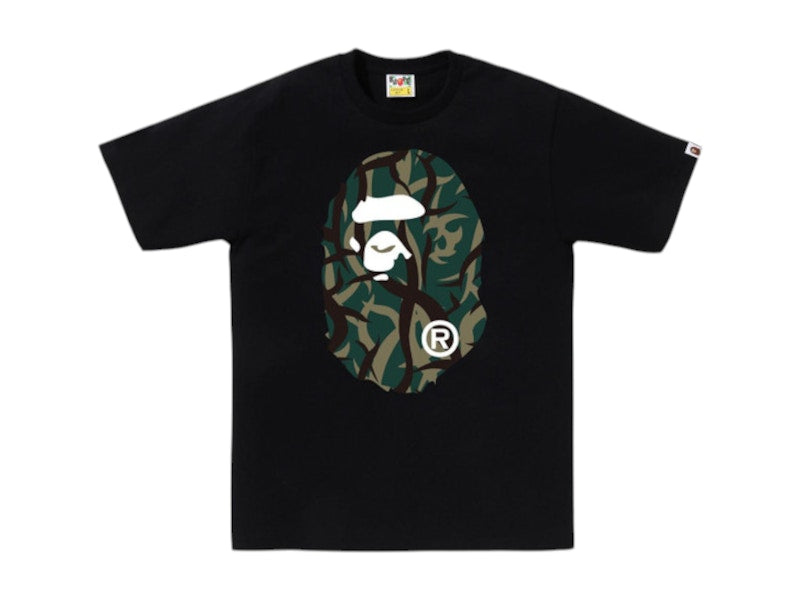 BAPE Trial Camo Big Ape Head Tee Black/Green