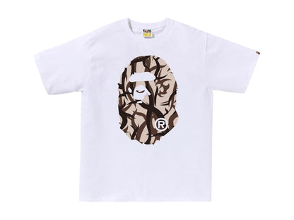 BAPE Trial Camo Big Ape Head Tee White/Beige