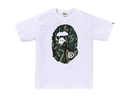 BAPE Trial Camo Big Ape Head Tee White/Green