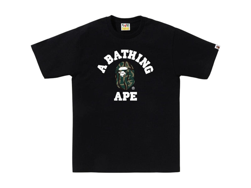 BAPE Trial Camo College Tee Black/Green