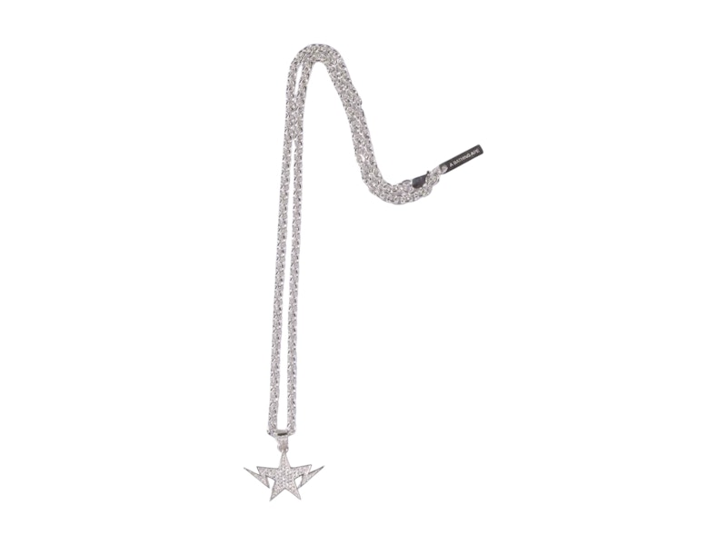 BAPE Twin Sta Necklace Silver