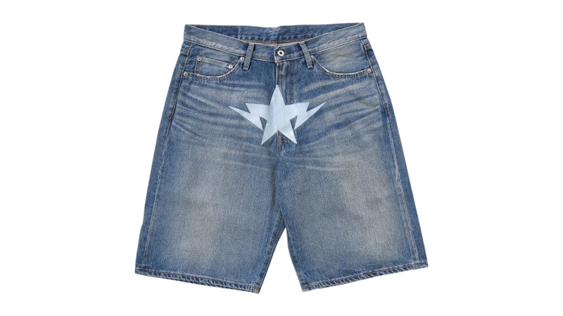 BAPE Twin Sta Relaxed Fit Denim Shorts Shorts Blue