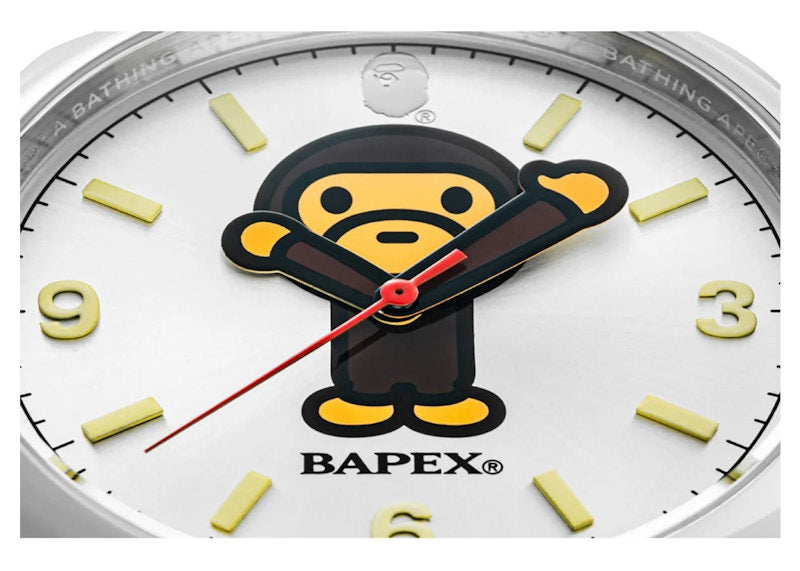 BAPE Type 13 BAPEX Milo Watch Silver