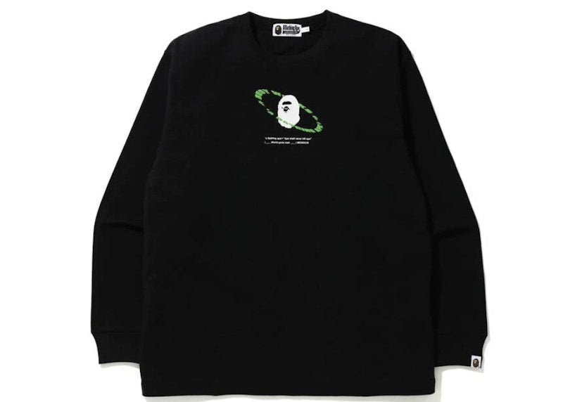 BAPE Universe Ape Loose Fit Long Sleeve Tee Black