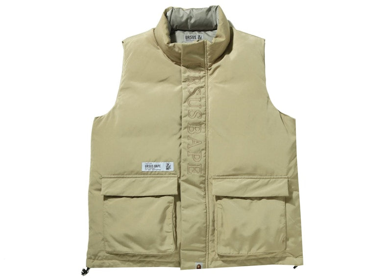 BAPE Ursus Loose Fit Down Vest Beige