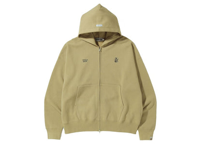 BAPE Ursus Loose Fit Zip Up Hoodie Beige