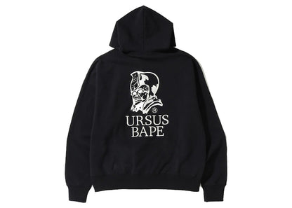 BAPE Ursus Loose Fit Zip Up Hoodie Black