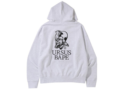 BAPE Ursus Loose Fit Zip Up Hoodie Gray