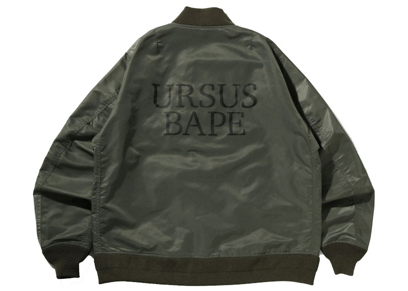 BAPE Ursus Nylon Loose Fit MA-1 Olivedrab