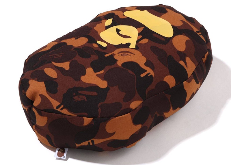 BAPE Valentine Chocolate Camo Ape Head Cushion Brown