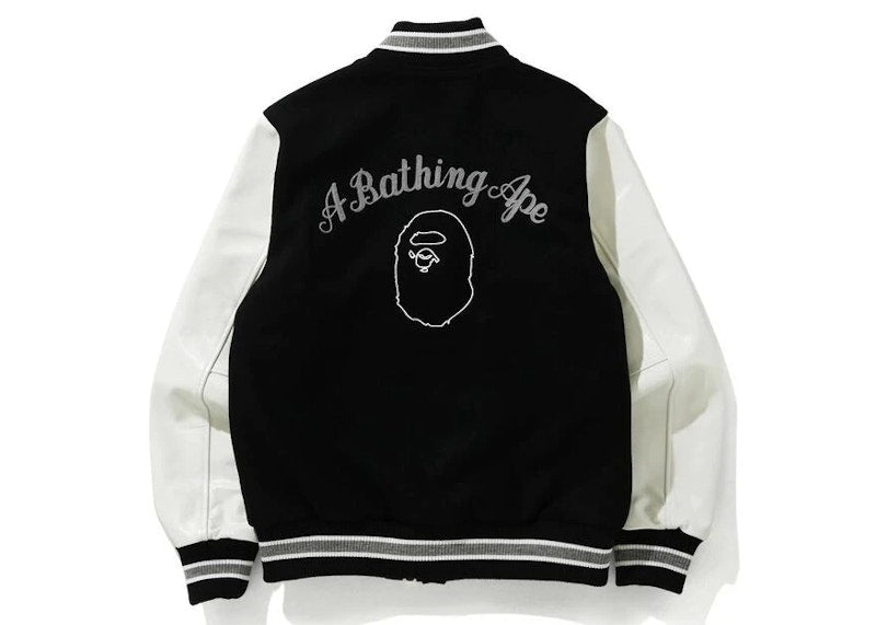BAPE Varsity Jacket Black