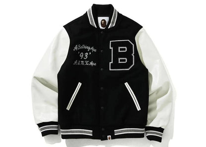 BAPE Varsity Jacket Black