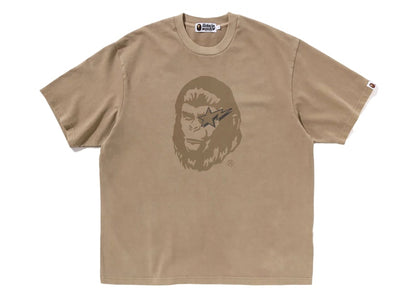 BAPE WGM Garment Dyed Relaxed Fit Tee Brown