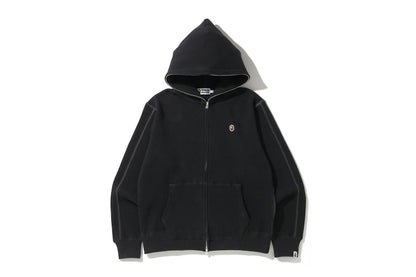 BAPE Waffle Wide Full Zip Hoodie Black