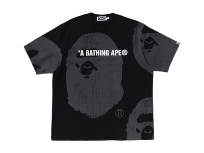 BAPE Water Print Ape Head Relaxed Fit Tee Black