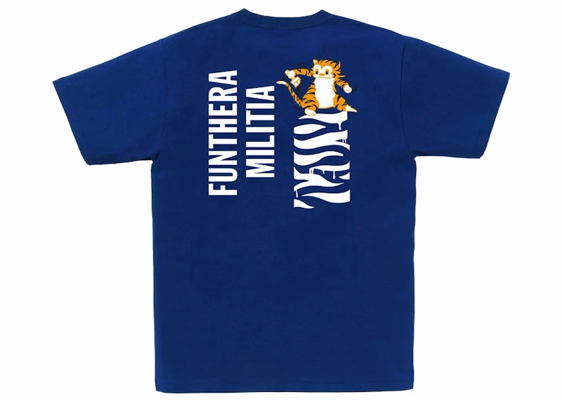 BAPE White Tiger Tee Blue