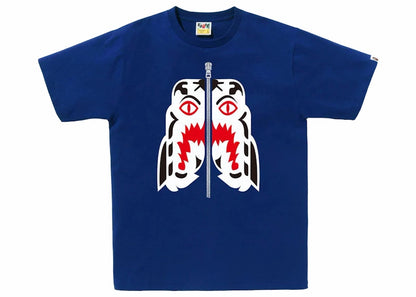 BAPE White Tiger Tee Blue