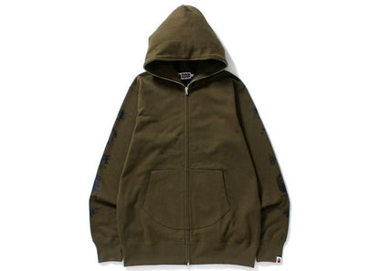 BAPE Wide Long Length Full Zip Olivedrab