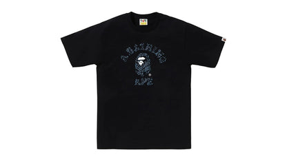 BAPE Wild Leopard Pattern College Tee Black/Gray