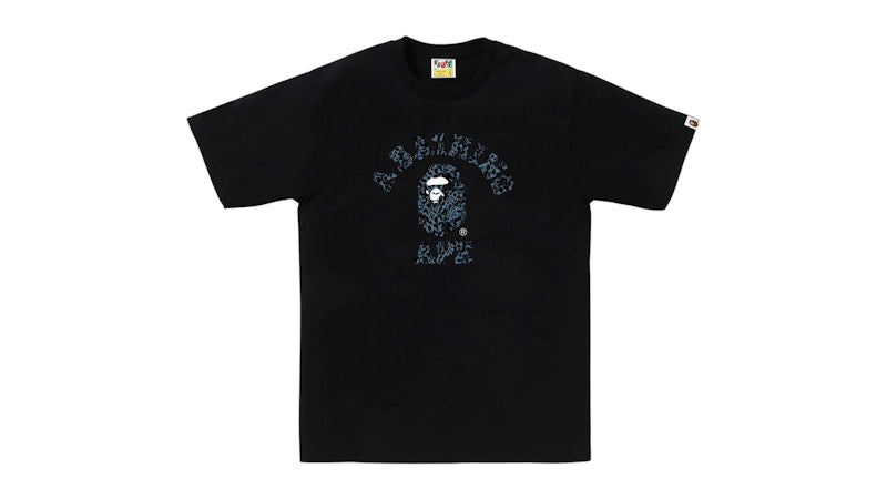 BAPE Wild Leopard Pattern College Tee Black/Gray