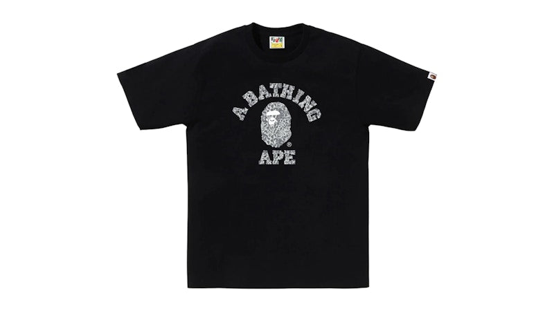 BAPE Wild Leopard Pattern College Tee Black/Gray