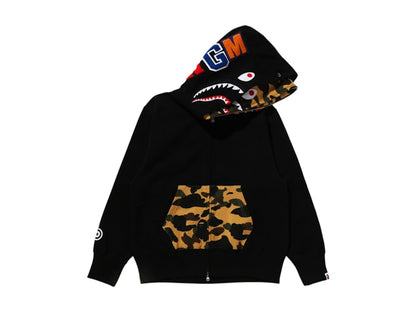 BAPE Women's 1st Camo Shark Full Zip Double Hoodie Black