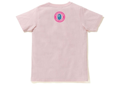 BAPE Womens A Bathing Ape Letter Tee Pink