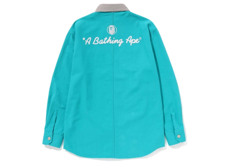 BAPE Womens A Bathing Ape Work Shirt Blue