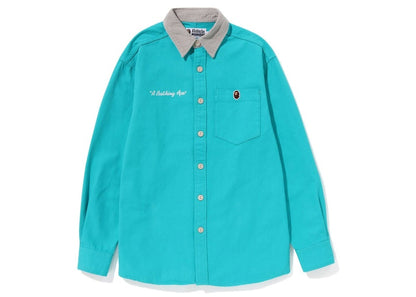 BAPE Womens A Bathing Ape Work Shirt Blue