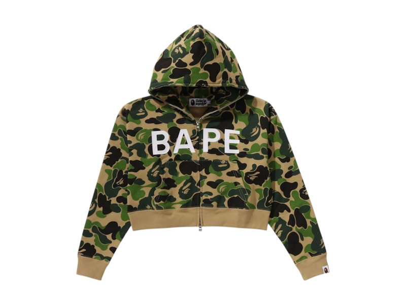 BAPE Women's ABC Camo Full Zip Hoodie Green