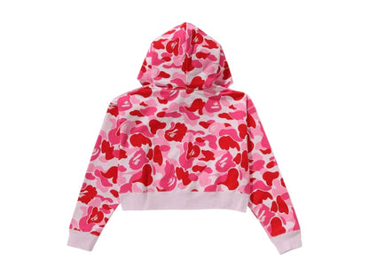 BAPE Women's ABC Camo Full Zip Hoodie Pink