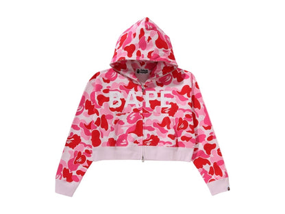 BAPE Women's ABC Camo Full Zip Hoodie Pink