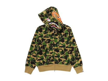 BAPE Women's ABC Camo Shark Full Zip Hoodie Green