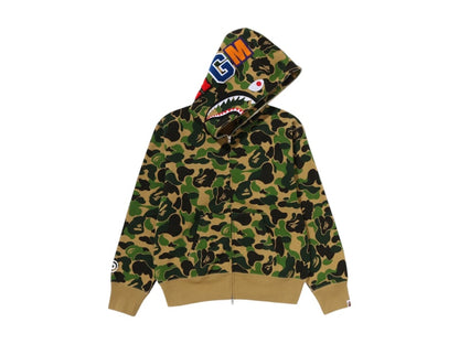 BAPE Women's ABC Camo Shark Full Zip Hoodie Green